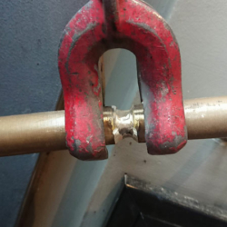 Brass handrail repair onsite 2