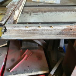 Heritage steel framed windows being repaired at Austral workshop 2