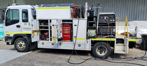 Mobile welding truck